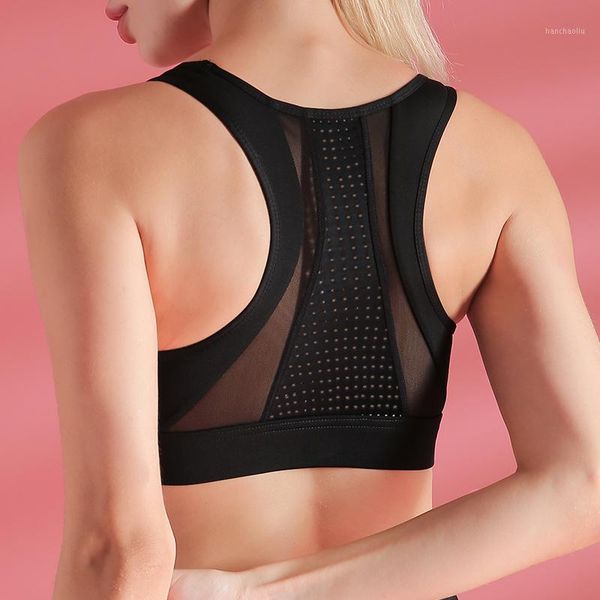 

gym clothing fitness sports bra for women push up mesh back yoga running training workout femme padded underwear crop female1, White;black