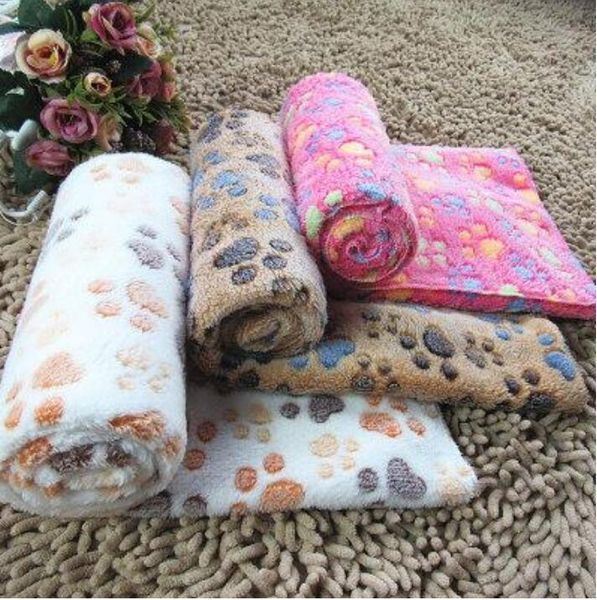 

epack собака одеяло pet броски pet фланель одеяло super soft пушистый премиум руно собак paw print пледы щенок cat 3 цвета