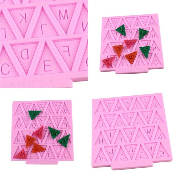 

silicone chocolates moulds triangle capital english letter molds regular polygon cake baking mold new arrival 8mj l1