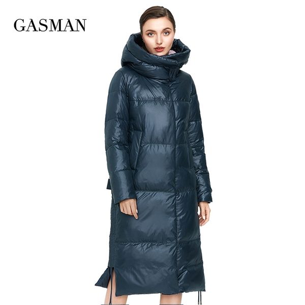 

gasman new warm long thick parka women's winter jacket for womens hooded outwear clothes female coat women down jacket 027 210203, Black