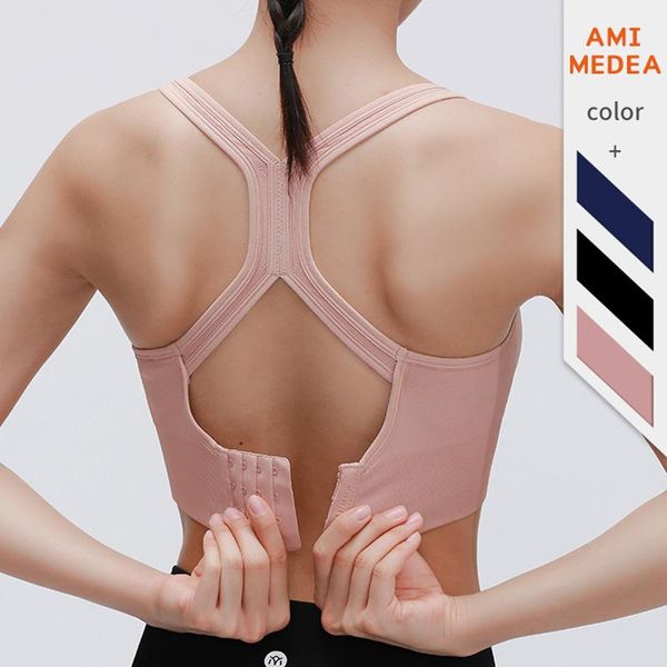 

sports underwear women shockproof running gather stereotype beauty back yoga vest high-intensity fitness bra, White;red