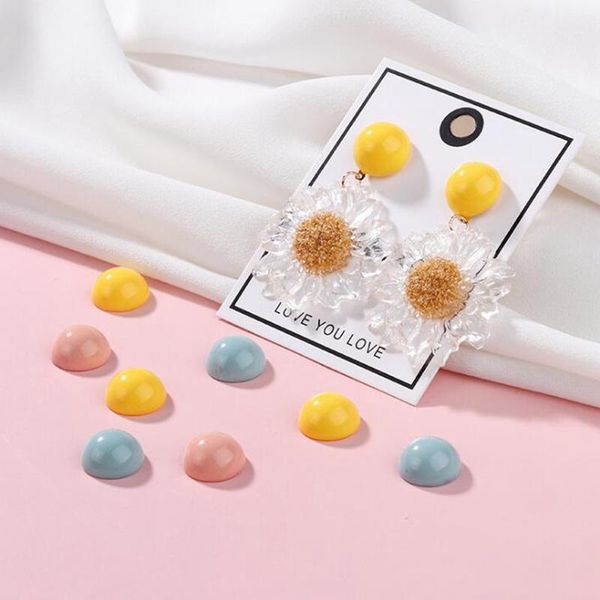 

10 шт. lot pure color смола полукруглые свободные бусины ручной работы для diy производство прикосновение волос драйтирные изделия пакет акс, Black