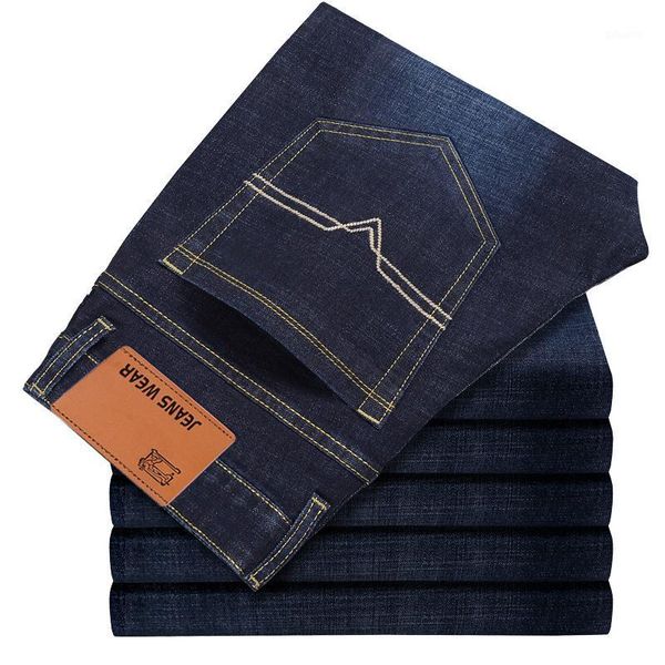 

2018 cholyl men cotton straight classic jeans spring autumn male denim pants overalls designer men jeans size 28-401, Blue