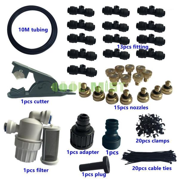 

car cleaning tools s154 diy 10m misting kits including 15pcs mist nozzles 13pcs nozzle fittings for gazebo cooling system1