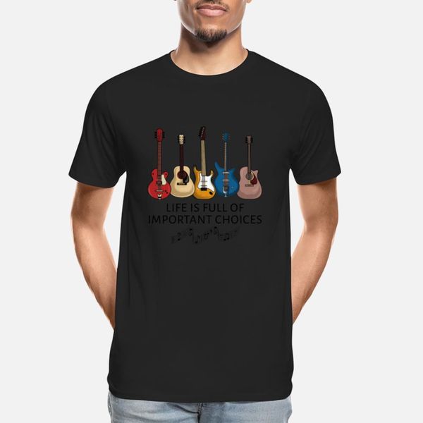 

life is full of important choices t-shirt, guitar t shirt leisure breathable vintage tracksuit hoodie sweatshirt