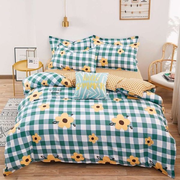 

special price in autumn and winter: four piece set of thickened pure cotton sheet quilt cover, three piece set of all cotton bedding for