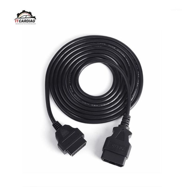 

30cm 50cm 1m 1.5m obd2 cable 16 pin to 16pin socket male to female extension cord car diagnostic adapter obdii obd 2 cable1