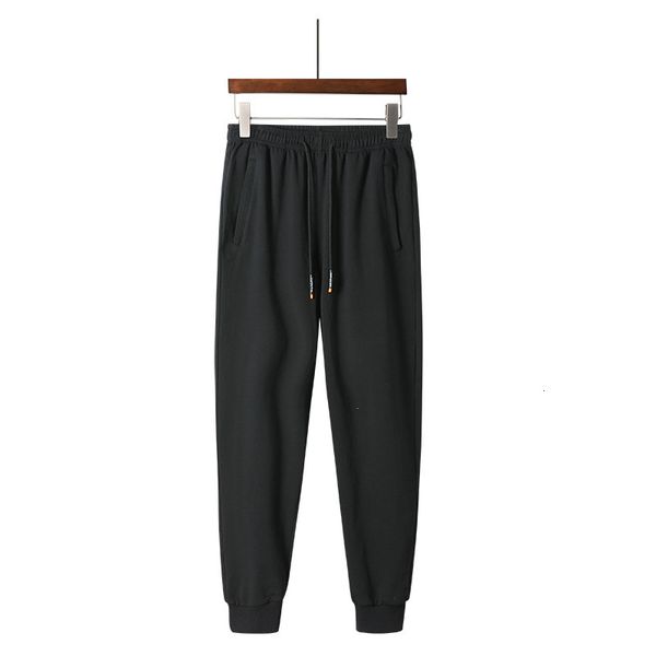 

sports casual spring autumn youth men's korean slim fit fashion running imitation cotton breathable legged pants, Black