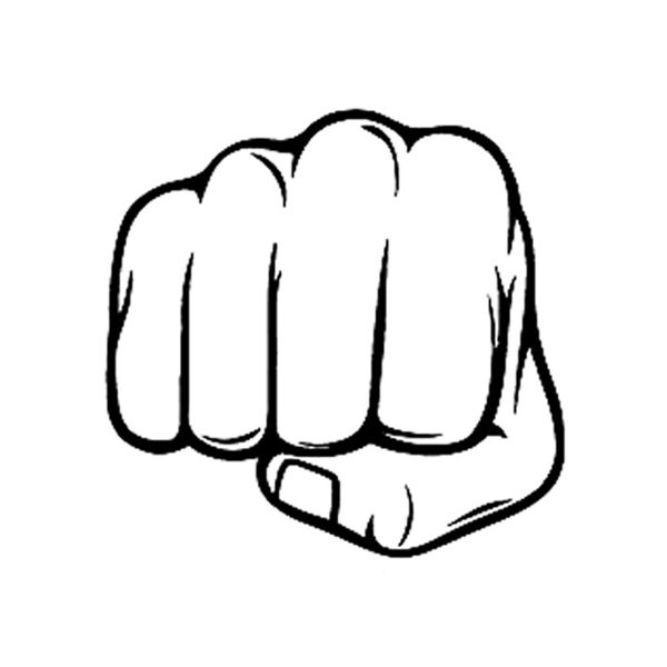 

11.3*11cm interesting fist and hand decoration car sticker vinyl graphic motorcycle decals c12-0097