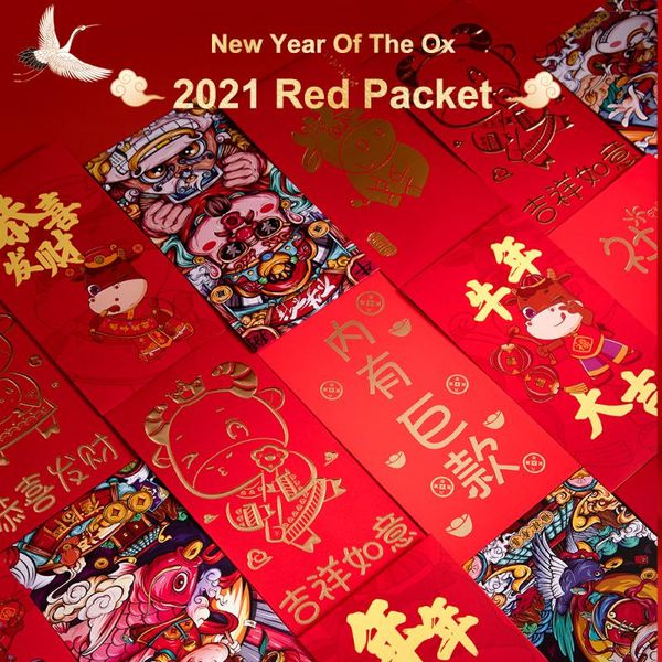 

2021 new year red envelope r new year lucky money bag children's gift happy