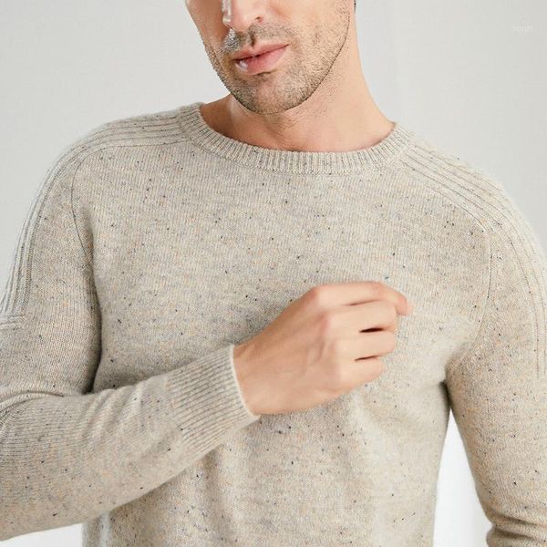 

classic men's 100% goat cashmere sweaters o-neck casual long sleeve pullovers autumn winter thickening clothe1, White;black