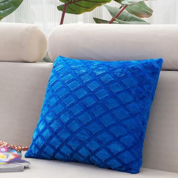 

cushion/decorative pillow square plush pillowcases solid color soft and comfortable cases cover bedroom living room decorative 43*43cm1