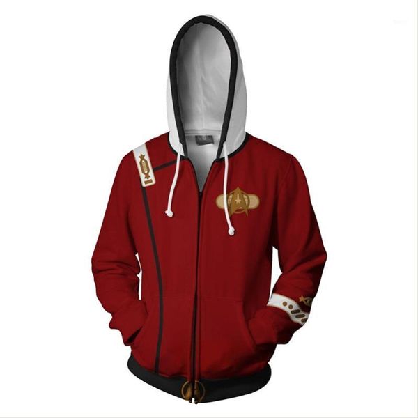 

star hoodie men the of khan sweatshirts zip up print coat jacket cardigan hoody outwear1, Black
