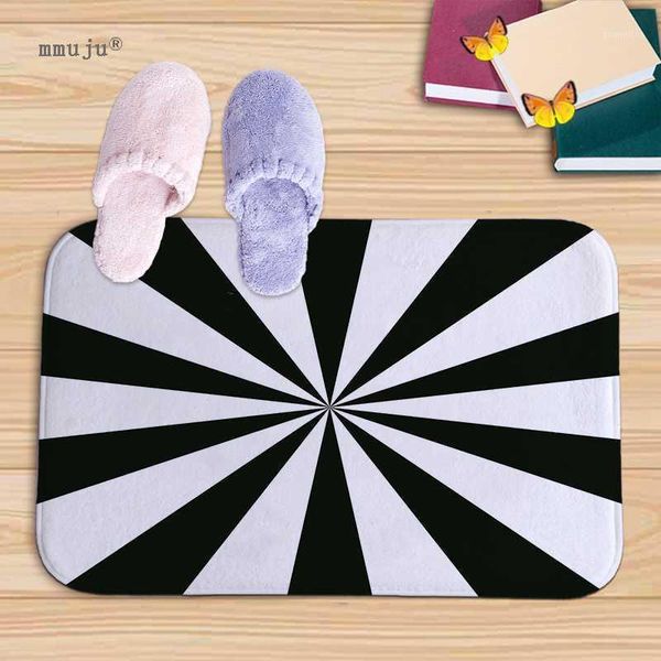 

bath mat black white geometric printed bathroom carpets doormats floor mats in kitchen living room absorbent anti-slip tapete1