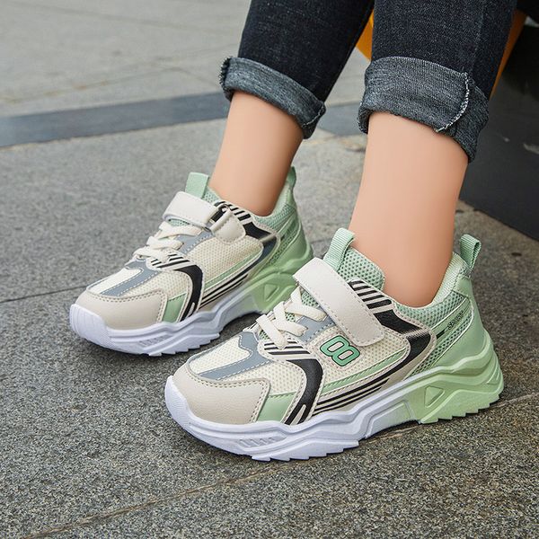 

kids autumn breathable mesh sports for girl cagilkzel casual running sneakers boys children shoes chaussure enfant, Black