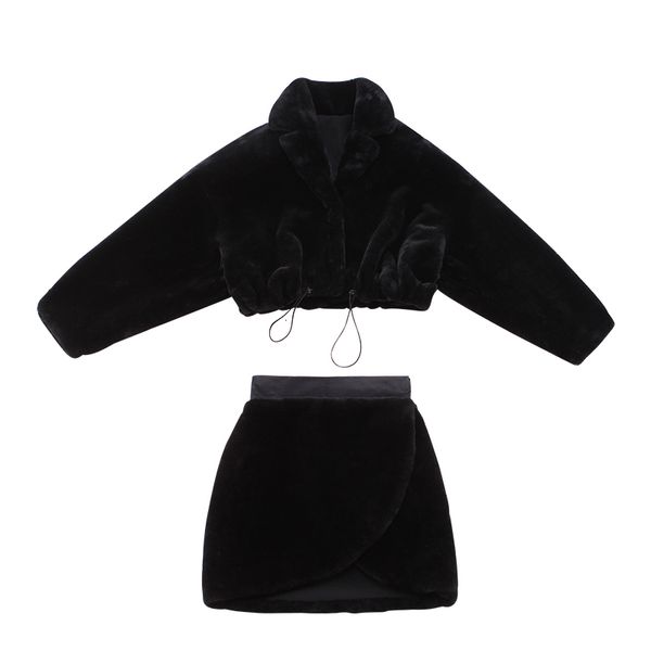 

2021 new le palais vintage original autumn black fashion skin with cleavage v superior harvest short coat women's suit 3 piece a4oy, Black;gray