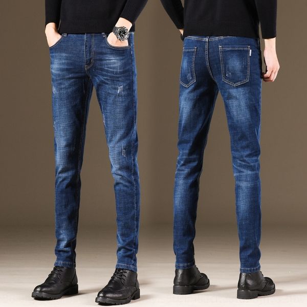 

vxqul trousers jeans 2020 new trendy autumn winter jeans men's trousers trendy brand slim fit skinny spring men's autumn and pants, Blue