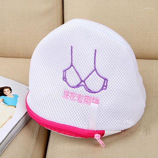 

pretty household quality zipped cleaner net mesh bra underwear socks washing bag bra accessories for women lady1, Black;white