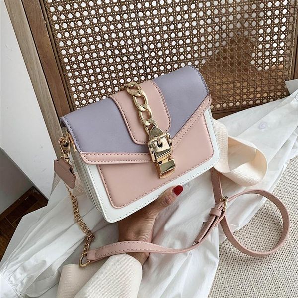 

2020 brand female handbag new women bag handbags chain strap & lock shoulder crossbody bag pu leather small women messenger bags