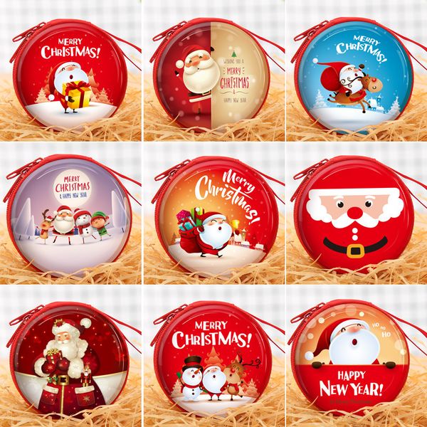 

factoryo8n4box snowman santa merry christmas cartoon elk cute kids girl candy coin money wallet purse earphone storage b