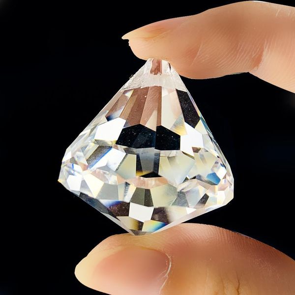 

1pc 35mm octagonal diamond ball chandelier part faceted suncatcher crystal prisms pendant lighting accessories decor ornaments h jllele