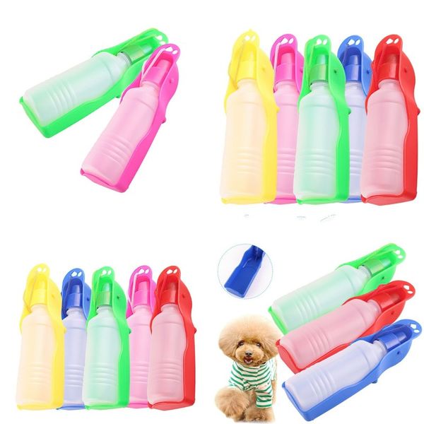 

250ml 500ml portable pet dog water bottle feeding bowl dog cats travel outdoor fold up dispenser feeder cup wx9-1482 193 k2