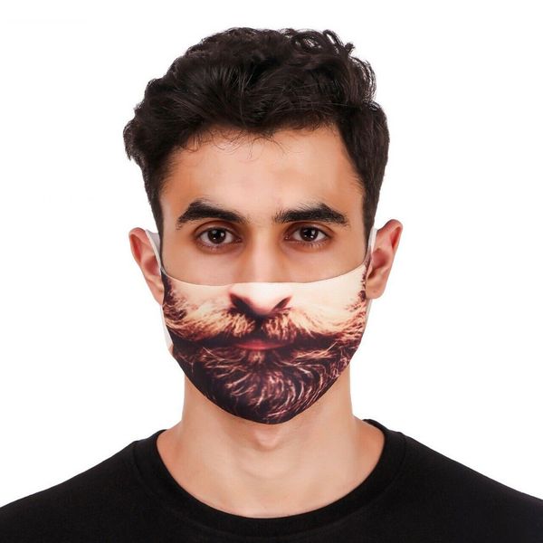 

new reusable mask men 3d funny print mondmasker washable mondkapjes outdoor mouth caps designer face maks 3
