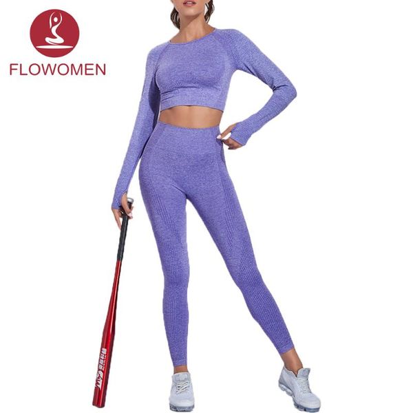 

yoga outfits women seamless set fitness sports suits gym cloth long sleeve shirts high waist running leggings workout tracksuit, White;red