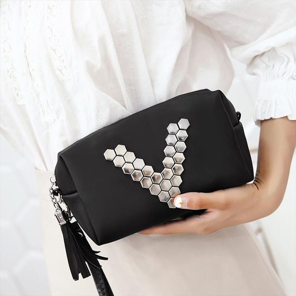 

fashion letter v cosmetic bag women travel makeup case zipper make up handbag organizer storage pouch toiletry wash kit bag