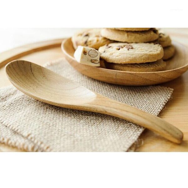 

spoons wood soup spoon wooden dinner teaspoon 10pcs/lot1