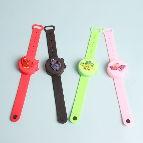 

wristband hand dispenser cartoon silicone sanitizer dispenser bracelet wearable disinfect wristband with 10ml empty bottle 100pcs t1i2513
