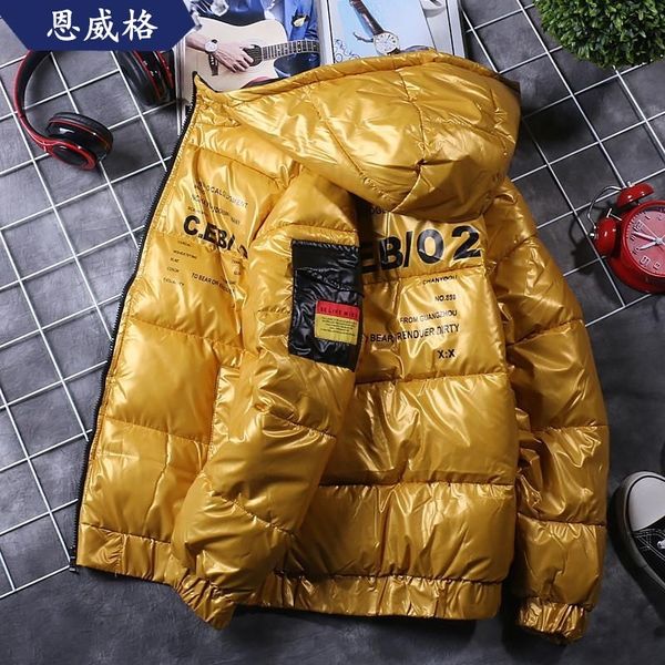 

rq1d windproof mens winter coat classic fashion popular down jacket 2020 classic high down density jackets waterproofv asian size down hoodi, Black