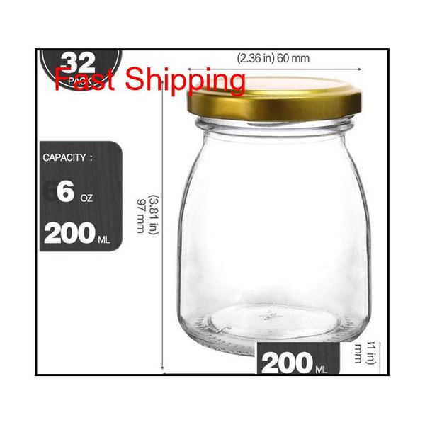 

glass jars, kamota 10 pack 6 oz clear yogurt jars with gold lids, glass pudding jars yogurt jars ideal for jam, hon qyldtk new_dhbest