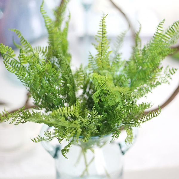 

plastic fern artificial plant green leaf foliage floral decor stems bushes flower bonsai home garden decoration