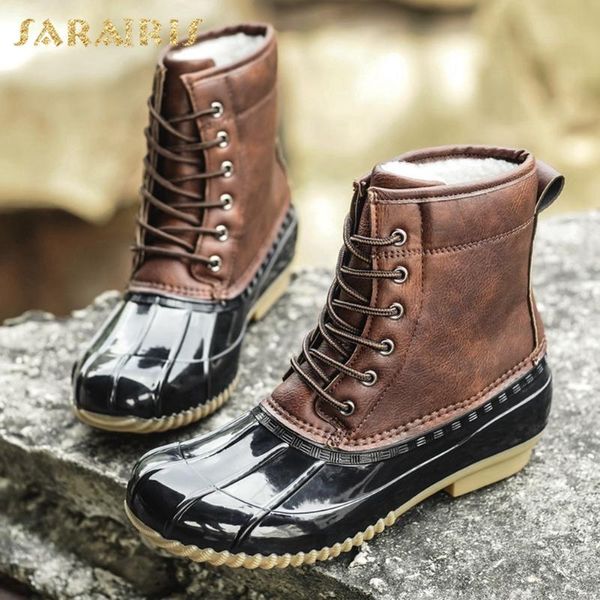 

brand new big size 42 vintage shoelaces rainboots waterproof warm plush fashion winter boots women shoes female, Black