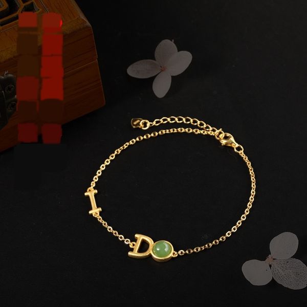 

guochao gold dudu jewelry idu jasper 925 silver minority design hand ornament bracelet braceletethnic bracelet valentine's day gift eif, Golden;silver