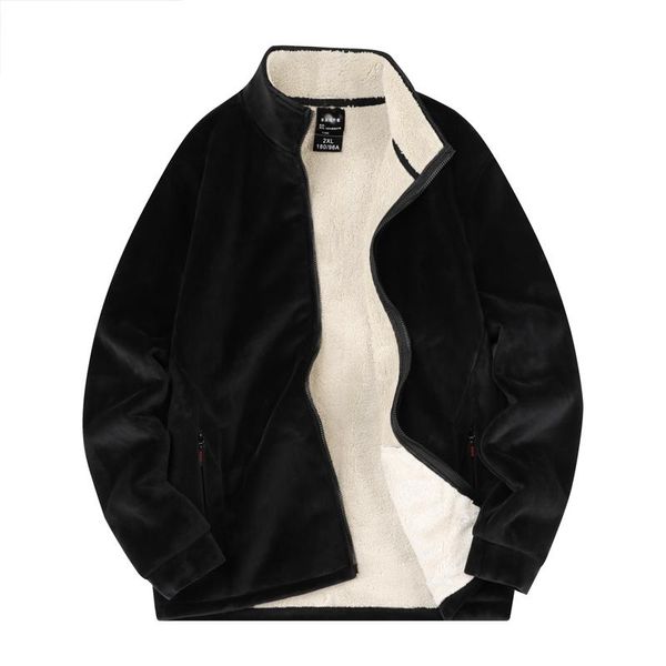

men's down & parkas mantlconx thicken jacket warm men casual windproof winter coats plus size 7xl 8xl fleece male outwear, Black