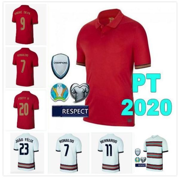 

2020 2021 ronaldo soccer jersey joao felix neves po bernardo rtugal cancelo ruben neves jerseys kids kits away white 20 21 football shirt, Black;yellow