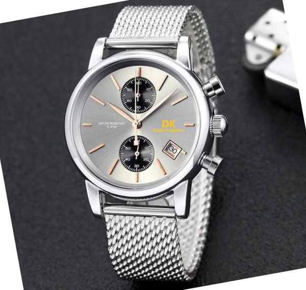 

wholesale high steel quality women men sport strap mens watches all dial work automatic classic movement mesh clock designer watch leat cmjk, Slivery;brown