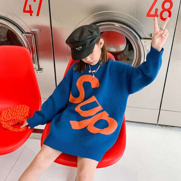 

children's winter new girls' letter wool drs er5x, Blue