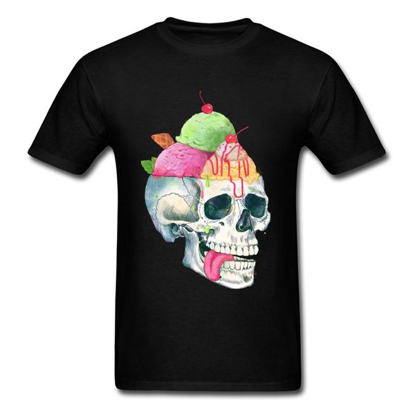 

halloween skull brain e tees short sleeve for teens summer men's funny cartoon ice cream hooded sweatshirt hoodie men t shirt