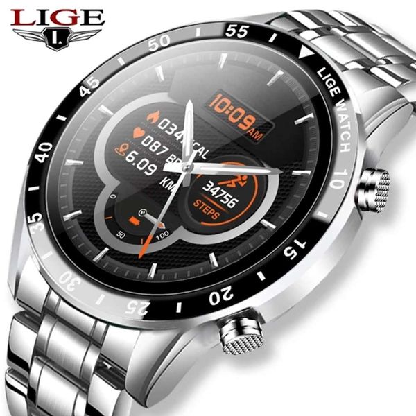 

2021 fashion circle touch screen waterproof sports luxury fitns mobile phone bluetooth men's smart watch
