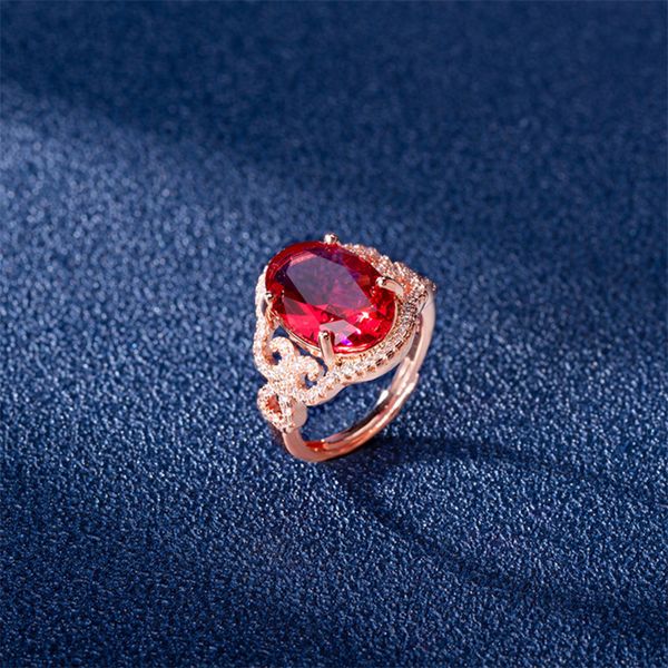 

butterfly ring rose red ring with rose gold plating, Silver