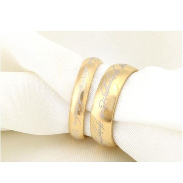 

20pcs band stainless steel ring mixed lot the lord of the rings mens womens 6mm polished band jewe wmtihn new_dhbest, Golden;silver