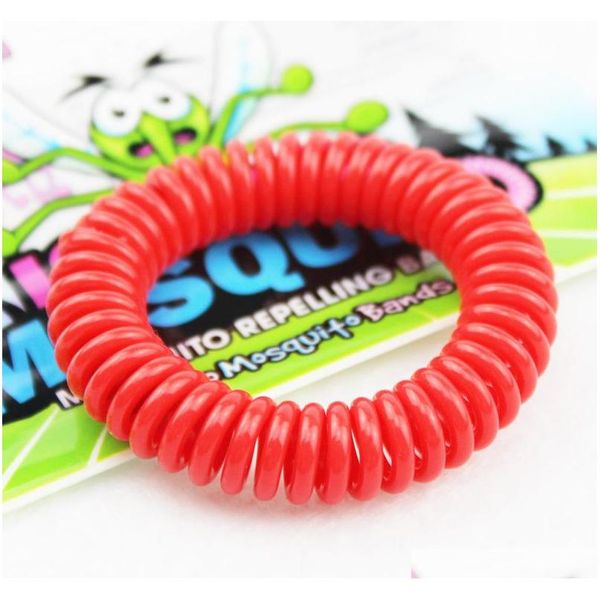 

new mosquito repellent bracelet stretchable elastic coil spiral hand wrist band telephone ring chain ant qyltvc lipper