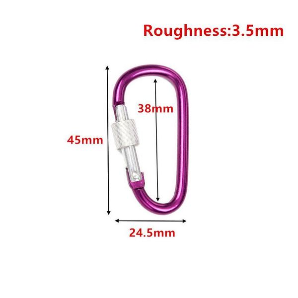 

10pcs aluminum snap carabiner d-ring key chain clip keychain hiking camp mountaineering hook climbing acc qylmfd
