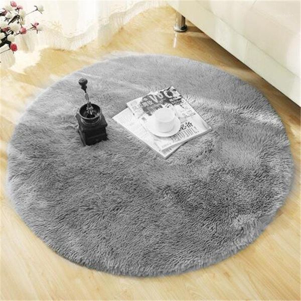 

carpets fluffy round rug for living room decor faux fur rugs kids long plush bedroom shaggy area modern mats1