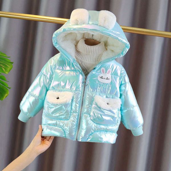 

winter clothing 2021 new children's down thickened cotton padded jacket girls, Black