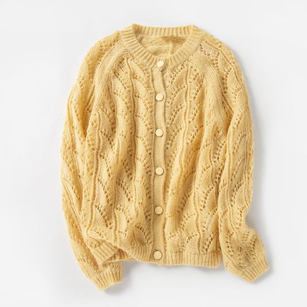 

2021 new mohair woolen women knit cardihan sweater early autumn luxury designer woman vintage clothes 1j37, White;black
