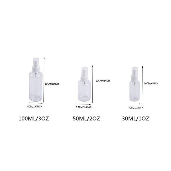 

1oz 2oz 3oz travel plastic spray bottle empty cosmetic perfume container with mist nozzle bottles atomizer p qylksi lipper